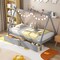 Wooden House Bed with Storage Drawers and DIY Playhouse Design for Kids